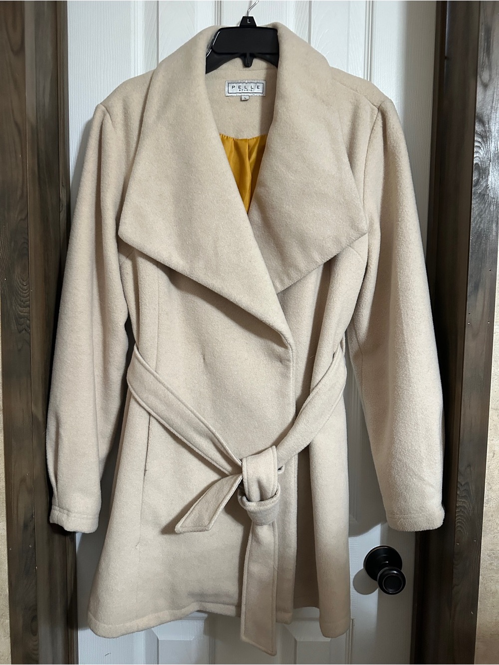 Pelle Studio Beige Belted Trench Coat
